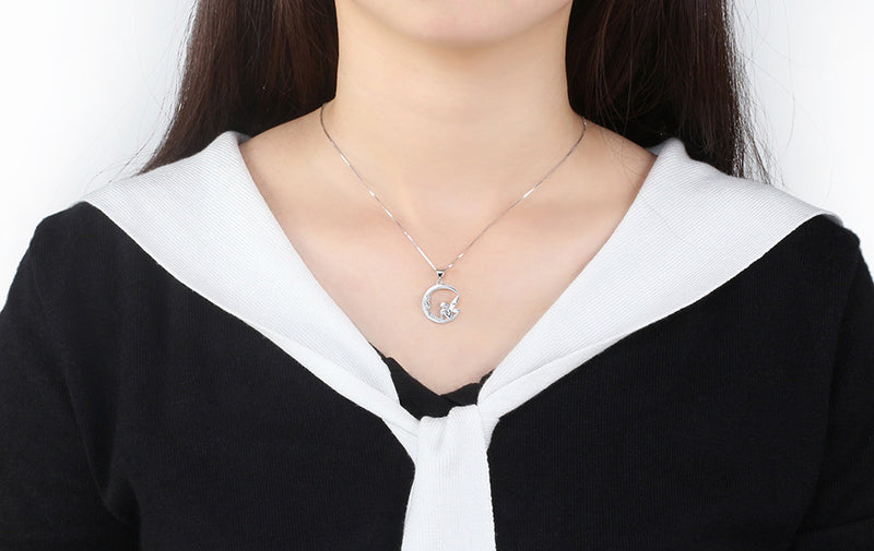 S925 silver angel pendant necklace, view 6 - MRSLM