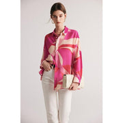 silk crepe de chine blouse, view 2 - MRSLM