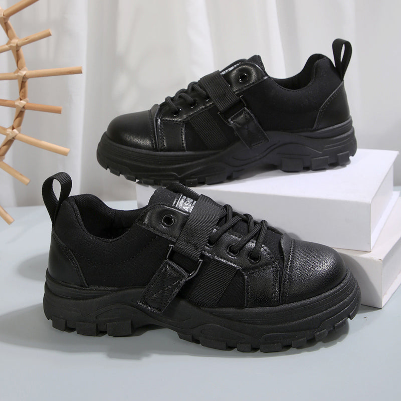 Hook design lace-up sneakers, view 7 - MRSLM