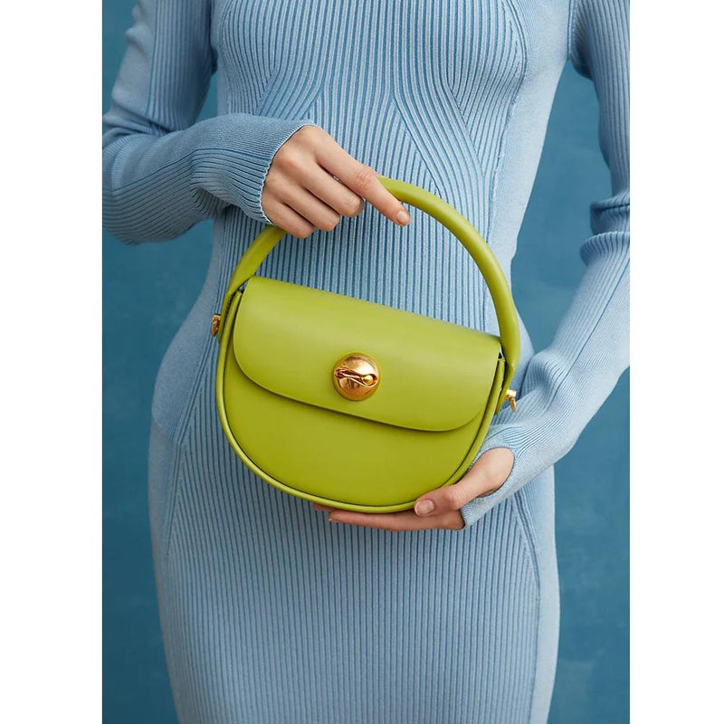 round crescent handbag, view 4 - MRSLM
