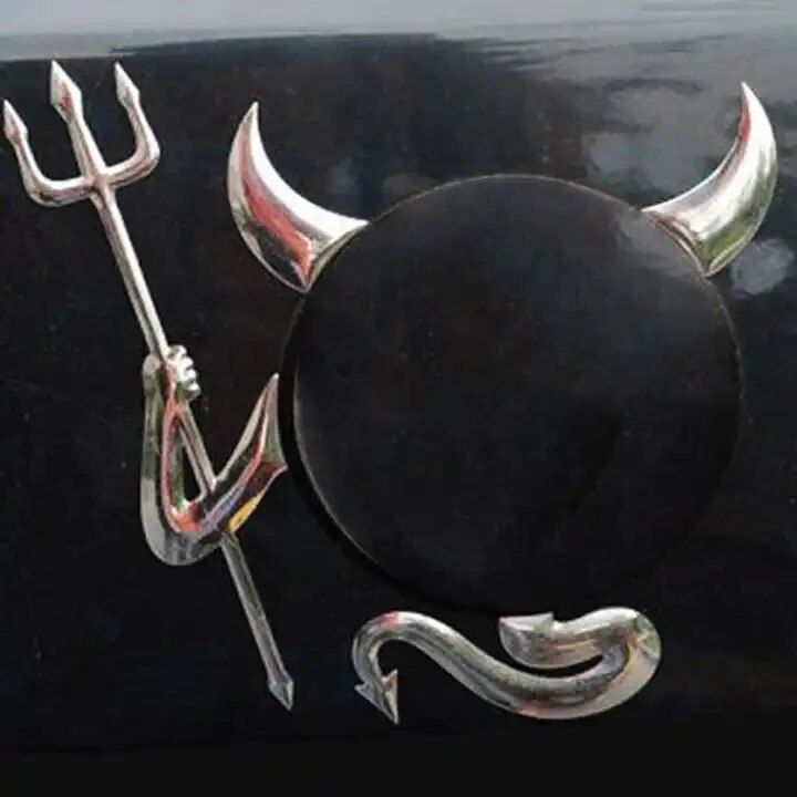 3D little devil horns car sticker, view 9 - MRSLM