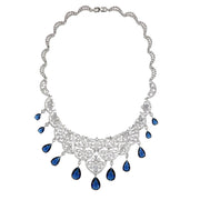 zirconia heart necklace and earrings set, view 5 - MRSLM