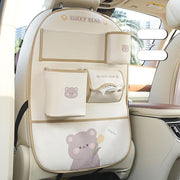bear car seat organizer with kick mat, view 4 - MRSLM