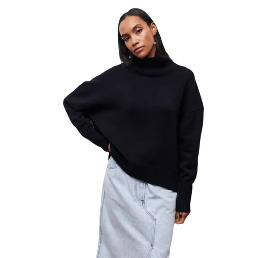 women's turtleneck pullover sweater, view 12 - MRSLM
