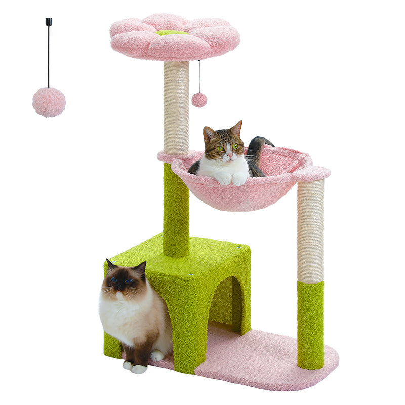 flower cat tree, view 3 - MRSLM