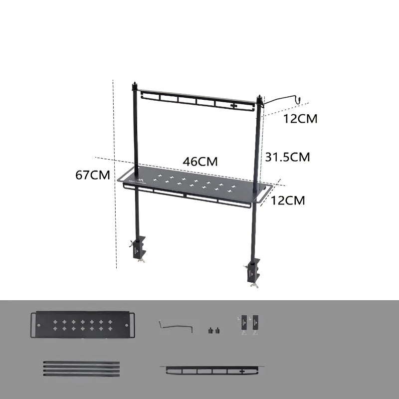 portable camping table storage rack, view 9 - MRSLM