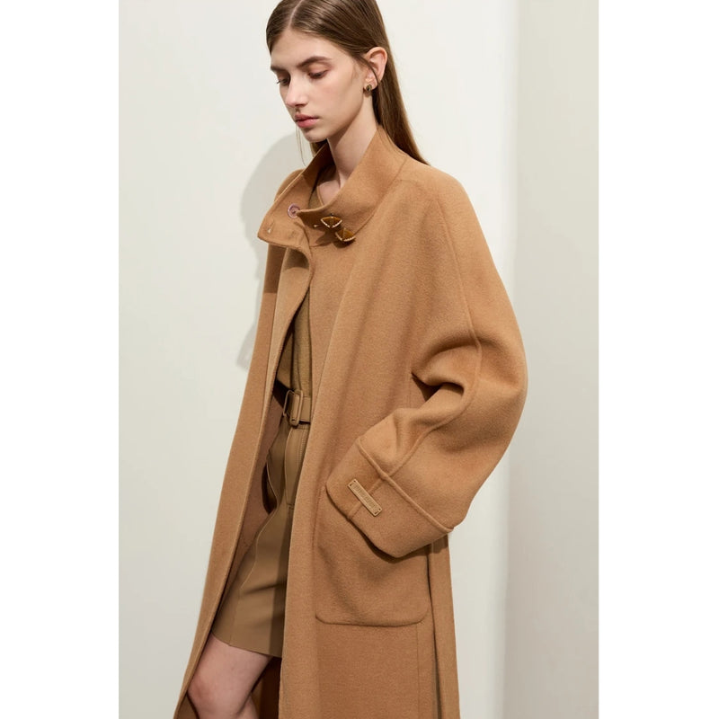 women's long wool coat, view 5 - MRSLM