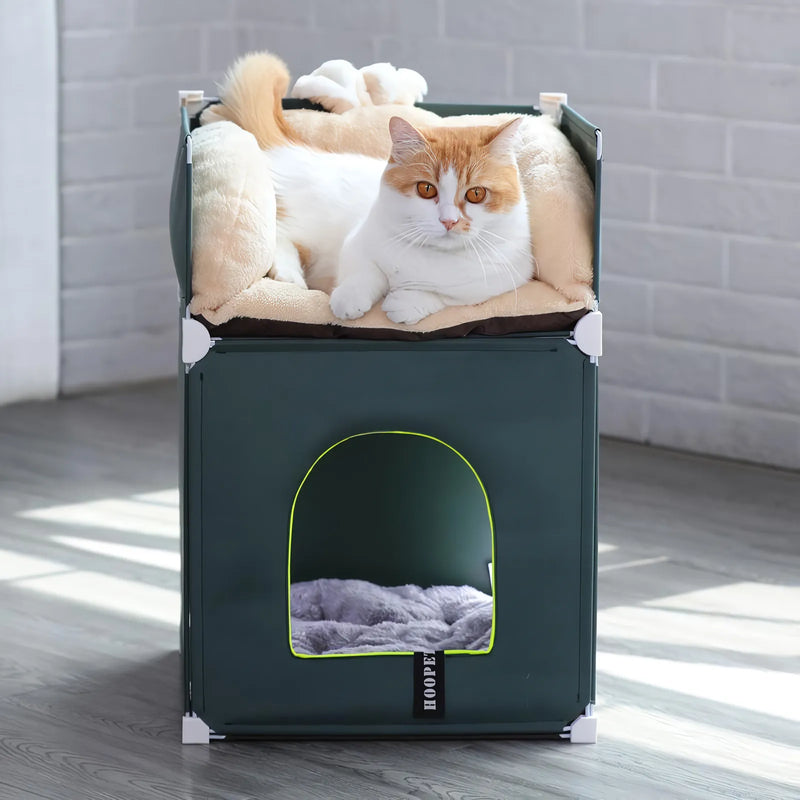 Removable pet bed and double cat house, view 5 - MRSLM
