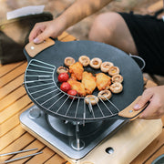 Wooden BBQ pan handle, view 4 - MRSLM