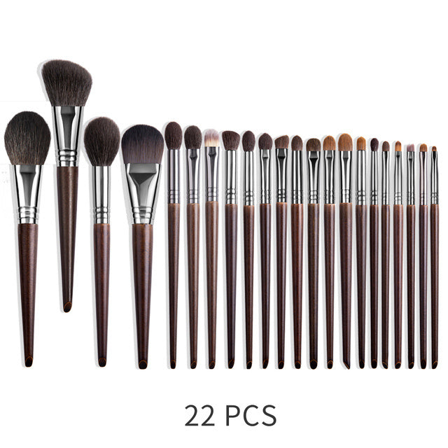 natural makeup brushes set, view 2 - MRSLM