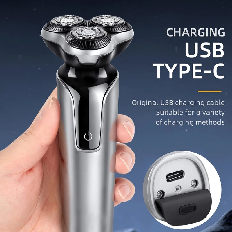 triple blade electric shaver, view 7 - MRSLM