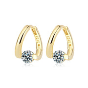 925 sterling silver crystal hoop earrings, view 2 - MRSLM