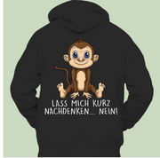 unisex panda back print black hoodie, view 2 - MRSLM