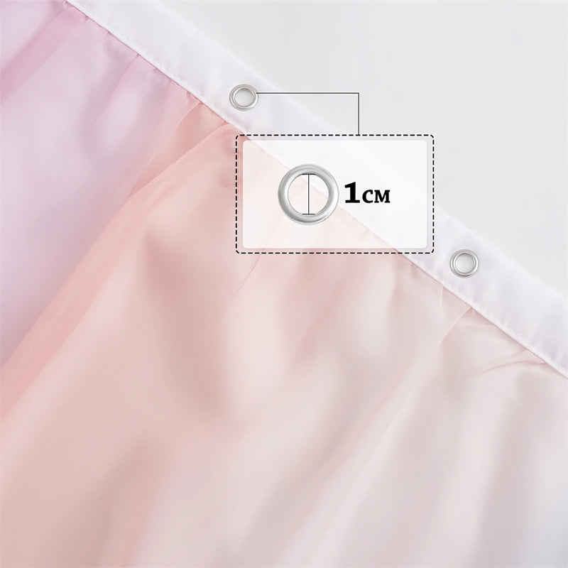 gradient double layer shower curtain, view 5 - MRSLM