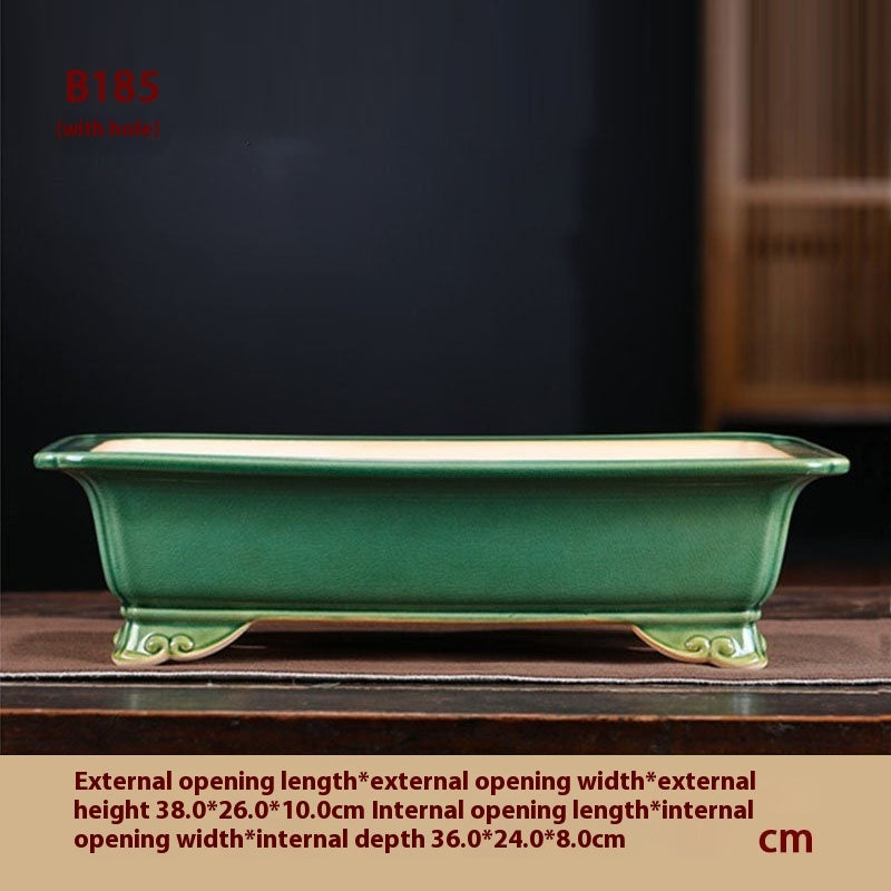 purple clay ceramic flowerpot, view 7 - MRSLM