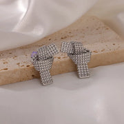 knotted heart stud earrings, view 8 - MRSLM