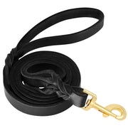 6ft genuine leather dog leash, view 2 - MRSLM