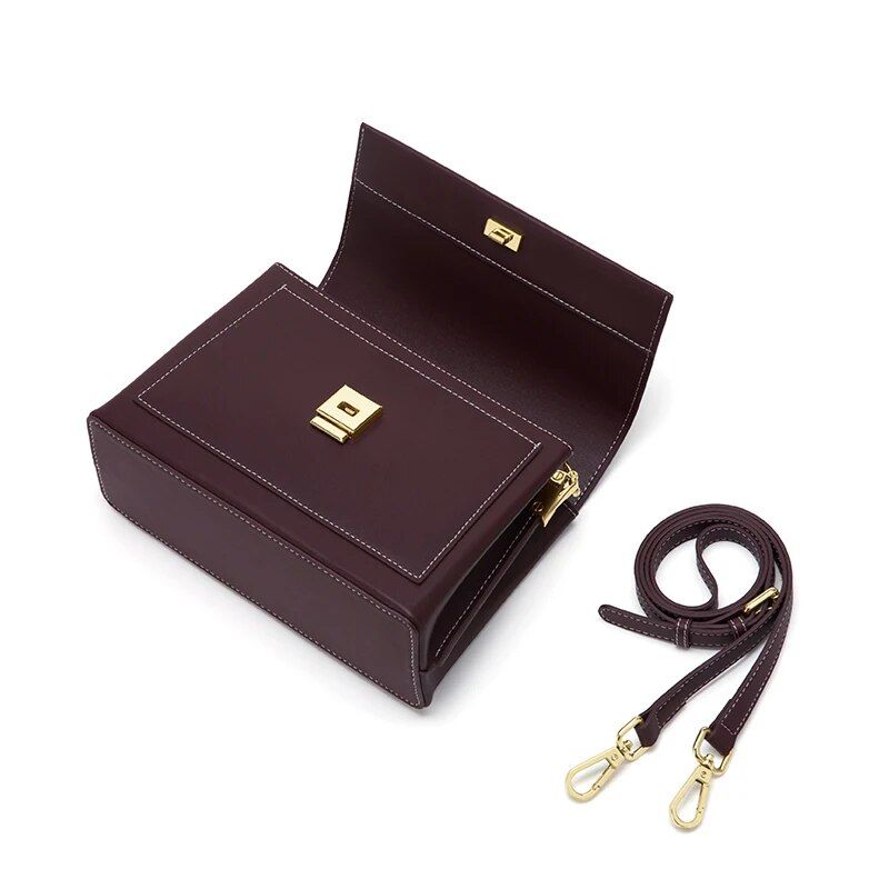 small split leather crossbody bag, view 7 - MRSLM