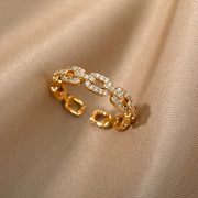 cubic zirconia chain ring, view 7 - MRSLM