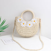 little daisy handwoven beach bag, view 5 - MRSLM