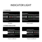 Long range tactical LED flashlight with power bank, view 7 - MRSLM