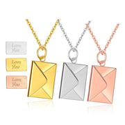 love letter envelope necklace, view 5 - MRSLM