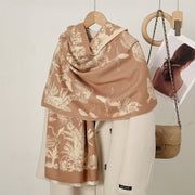 cashmere floral scarf, view 17 - MRSLM