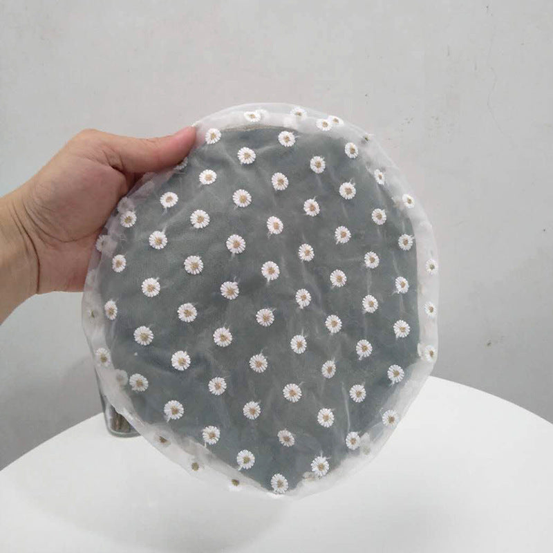 cute daisy satin beret for women, view 8 - MRSLM