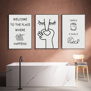 funny bathroom poster canvas print, view 8 - MRSLM