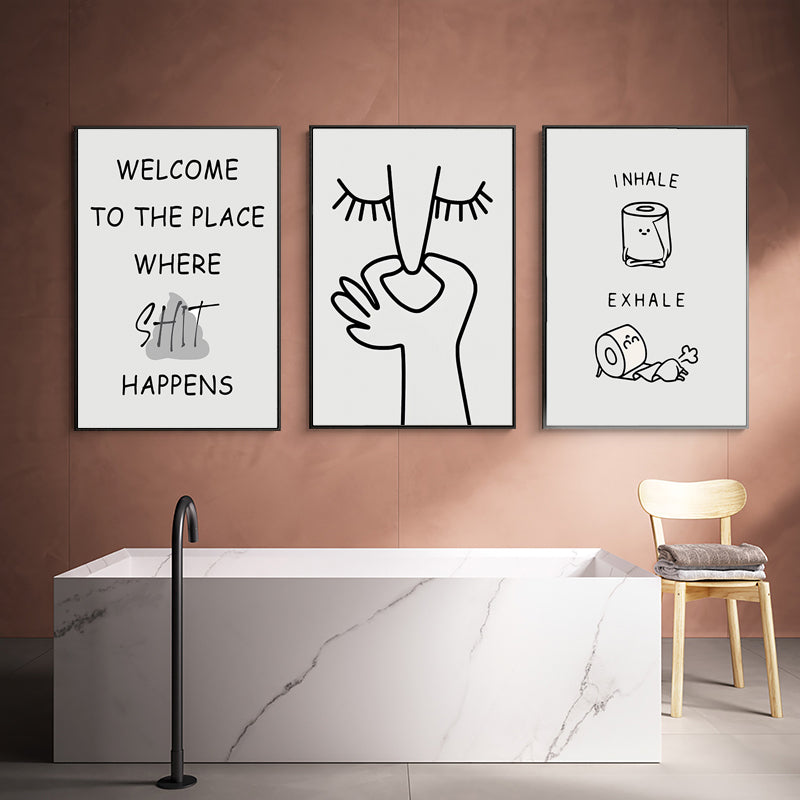 funny bathroom poster canvas print, view 8 - MRSLM