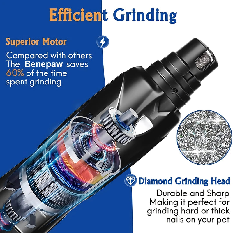 rechargeable led pet nail grinder, view 6 - MRSLM