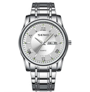 men's dual calendar quartz watch, view 5 - MRSLM