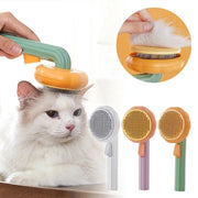 pumpkin pet grooming brush, view 3 - MRSLM