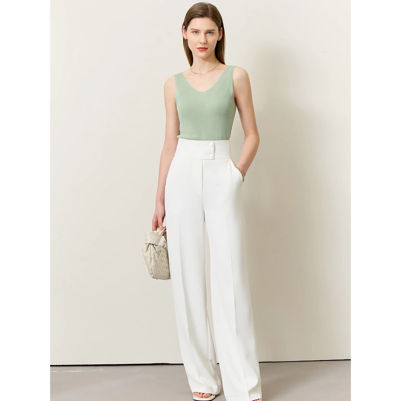high-waisted wide-leg women's trousers, view 11 - MRSLM