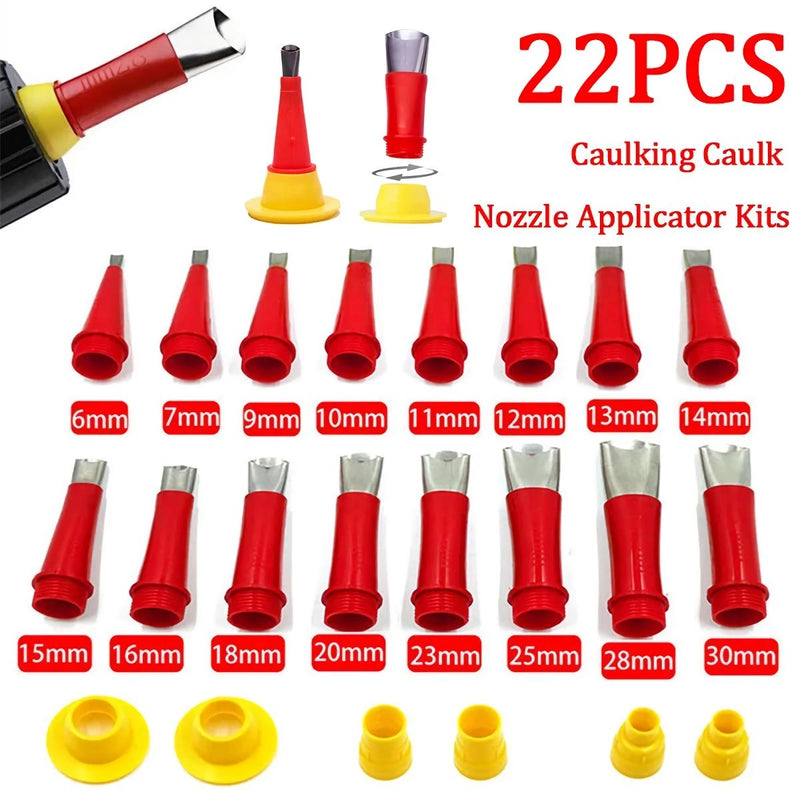 stainless steel caulk nozzle set, view 3 - MRSLM