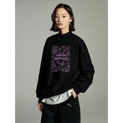 winter floral plush sweatshirt for women, view 5 - MRSLM