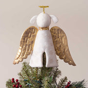 Golden angel dog plush Christmas tree topper, view 4 - MRSLM