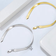 s925 silver flat snake bracelet, view 2 - MRSLM