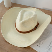 natural paper western cowboy hat, view 3 - MRSLM