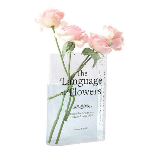 clear acrylic book vase - MRSLM