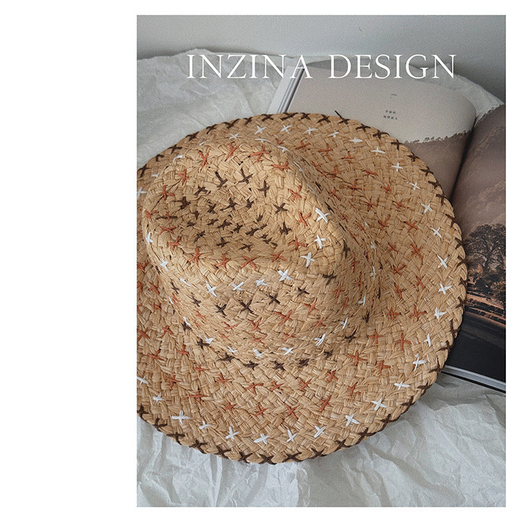 retro western straw hat, view 4 - MRSLM