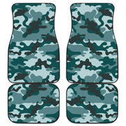 Forest green camouflage car floor mats, view 2 - MRSLM