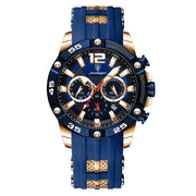 men's silicone band quartz watch, view 9 - MRSLM