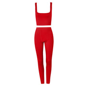 women's vest and cropped pants sports yoga suit, view 10 - MRSLM