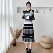striped knitted dress, view 6 - MRSLM