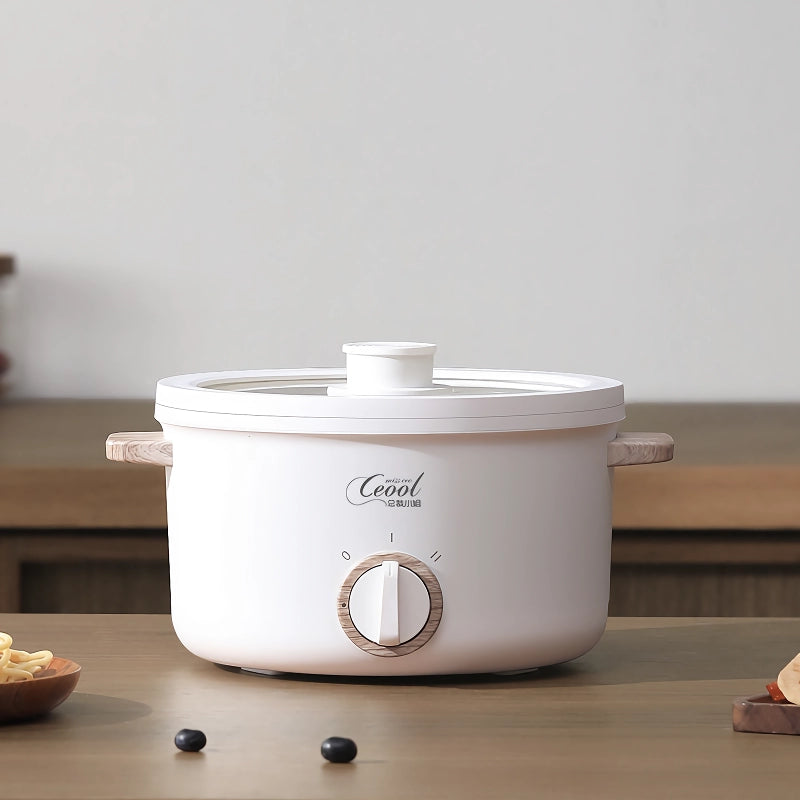 mini electric cooking pot with food steamer, view 2 - MRSLM