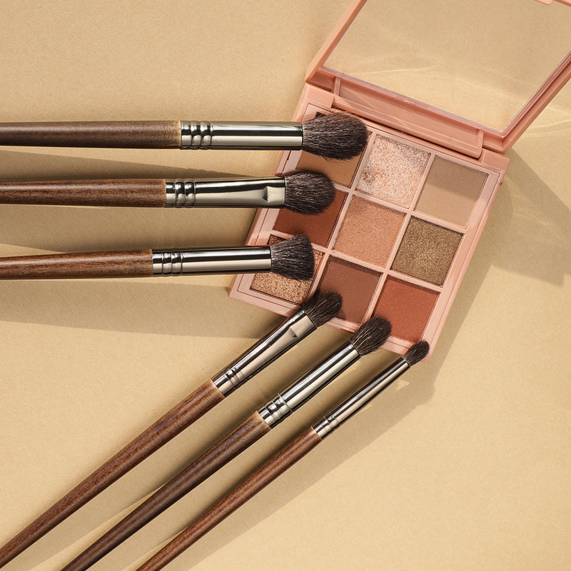 goat hair eye shadow brush set, view 4 - MRSLM