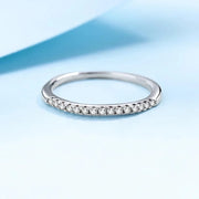 moissanite eternity band, view 3 - MRSLM