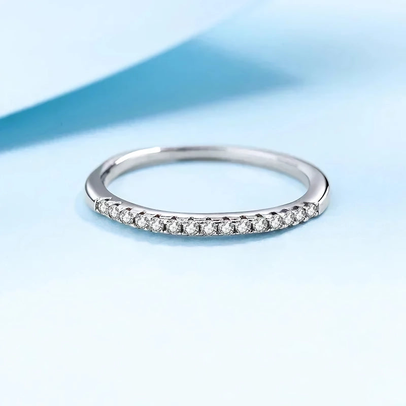 moissanite eternity band, view 3 - MRSLM