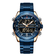 men's multifunction stainless steel watch, view 3 - MRSLM